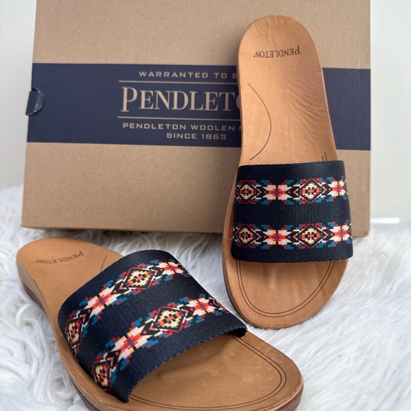 Pendleton Carico Lake Slide Leather Southwest Print - Picture 8 of 8